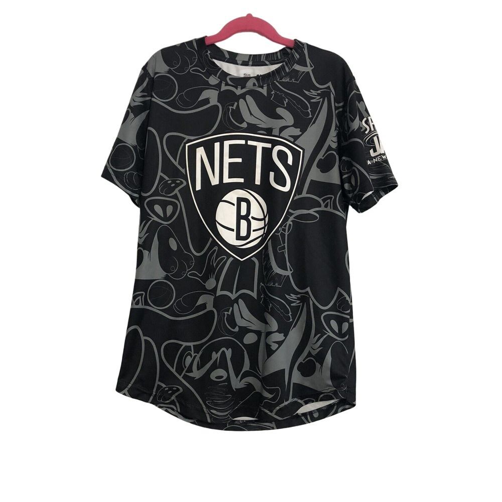 Space Jam A‎ New Legacy Brooklyn Nets Boys Character Tee Shirt Medium 10/12
